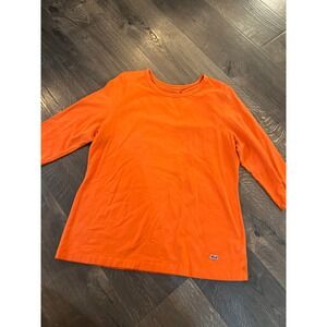 Le Tigre Long Sleeve T Shirt Orange XL Basic Cotton Casual Top